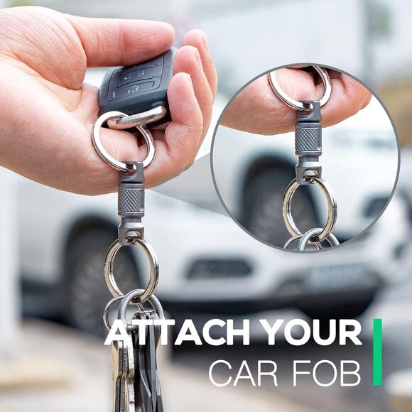 Titanium Quick Release Keychain Retractable Key Chain Detachable Keychain Clip - Picture 4 of 7